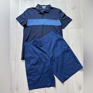 Calvin Klein Men’s 2 Bundle - Polo Shirt (L) and Pro Series PGA Shorts (34)